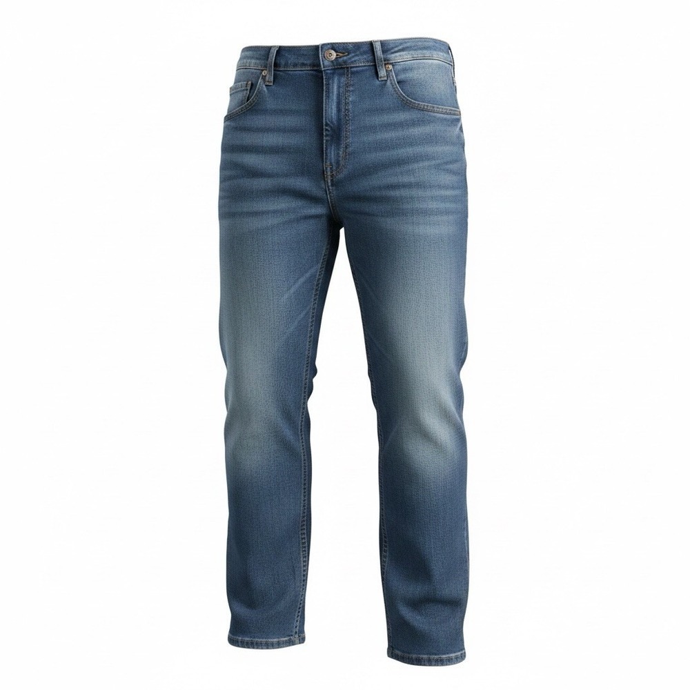 IZOD Regular Taper Fit Jeans Mens 40x28 Blue Stretch Denim 5-Pocket Medium Wash